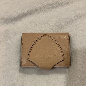 Authentic Burberry Beige Leather Card Holder